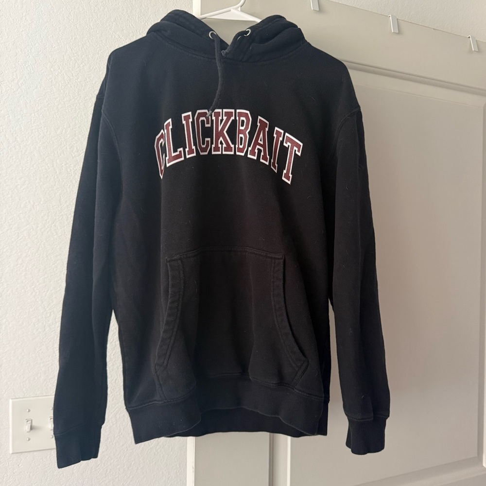 Black Clickbait Hoodie